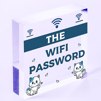 The Wifi Password Chalkboard Home Decor Gift Plaque Home Internet Sign FRIEND