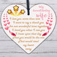 Wedding Anniversary Gift Wooden Heart Husband Wife Gift For Her Women Thank You