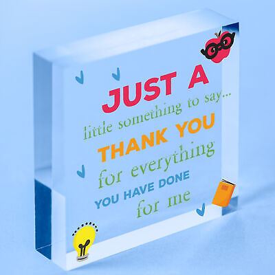 Thank You Gifts Teacher Teaching Assistant Nursery Childminder Friendship Signs