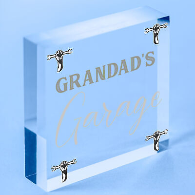 Grandad's Garage Wall Plaque Novelty Workshop Man Cave Shed Sign Father Gift