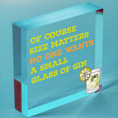 Funny Novelty GIN Lover Gin & Tonic Gifts Rude Alcohol Man Cave Home Bar Sign