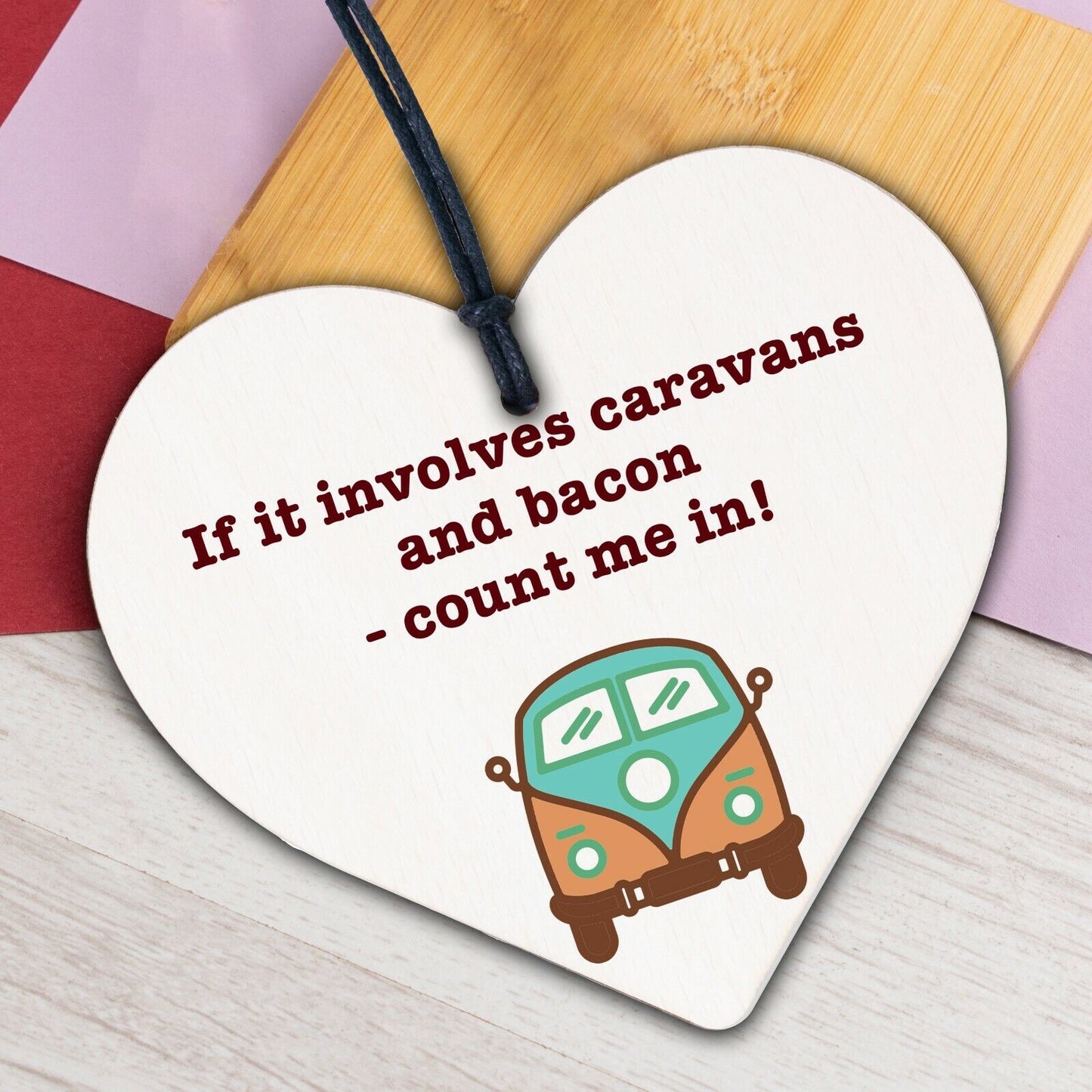 Caravan Open Door Wooden Hanging Plaque Funny Retirement Shabby Chic Sign Gifts