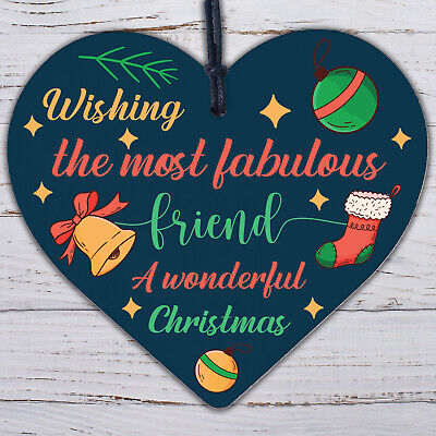 Christmas Gifts For Best Friend Christmas Card Friendship Friend Heart Plaques