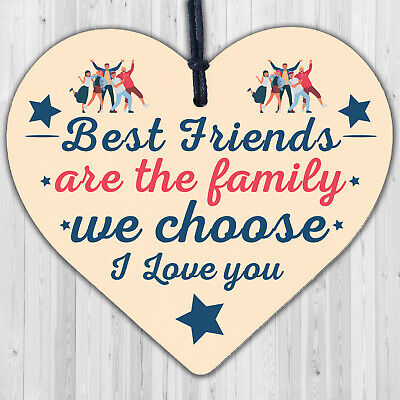 Best Friends Friendship Gift Idea Handmade Wooden Sign Keepsake Thank You Gifts