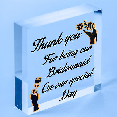 Thank You Wedding Gift Bridesmaid Gifts From Bride Groom