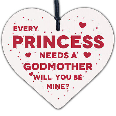 Will You Be My Godmother Plaque Godmother Wood Heart Godmother Asking Request