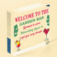 Garden Plaque For Outdoor Garden Bar Sign Alcohol Gift Summerhouse Sign