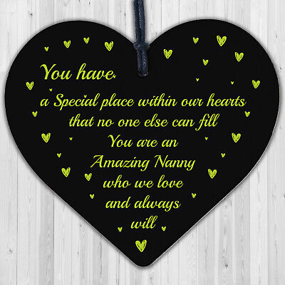 Amazing Nanny Gifts For Birthday Wooden Heart Sign Thank You Gifts For Nanny