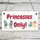 Princesses Only Plaque Door Nursery Bedroom Sign Baby Girl Fairytale Decor Gifts