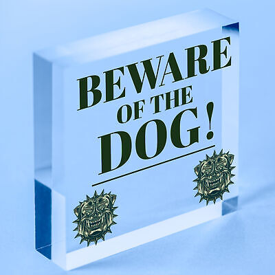 Beware Of The Dog Novelty Wooden Hanging Shabby Chic Plaque Dog Owner Sign Gift