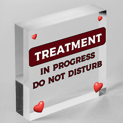 TREATMENT IN PROGRESS Do Not Disturb Shabby Chic Hanging Door Sign Salon Spa