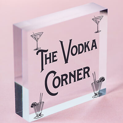 Vodka Corner Garden Shed Sign Kitchen Plaque Funny Alcohol Home Bar Pub Sign