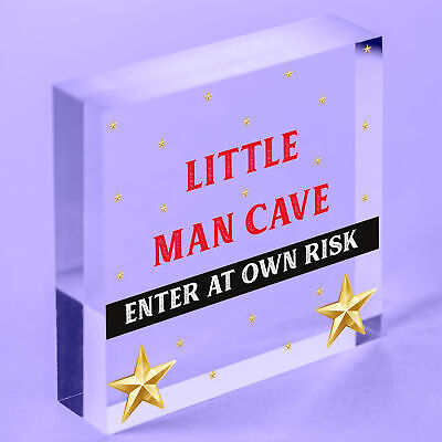 Man Cave Sign Hanging Door Bedroom Wall Plaque Shed Room Son Dad Birthday Gift