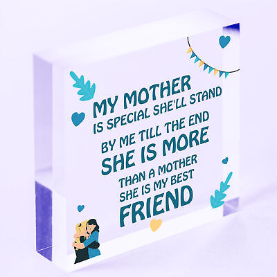 She Is My Bestfriend MUM Hanging Wooden Heart Decoration MOTHER'S DAY Gift