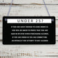 Under 25? PROOF OF AGE Hanging Plaque Funny Bar Pub Alcohol Restaurant Sign