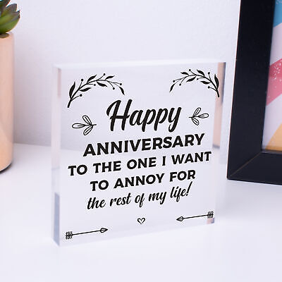 Anniversary Gift Funny Humour Cheeky Joke Husband Wife Gift Wooden Heart