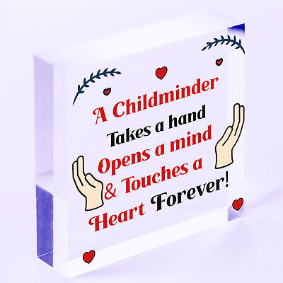 Special Childminder Gift Wood Hanging Heart Thank You Teacher Friendship Gift