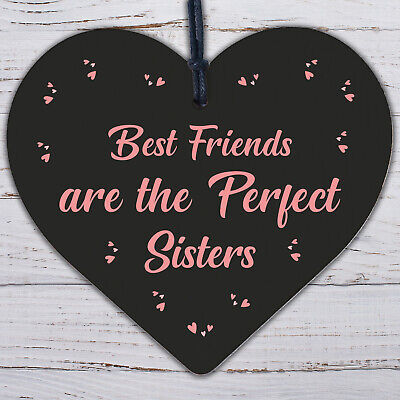 BEST FRIEND SISTER Plaque Thank You Gift Heart Keepsake Gift For Her Women