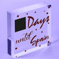 Chalkboard Holiday Countdown To SPAIN Novelty Plaque Sign Gift For Friend Family