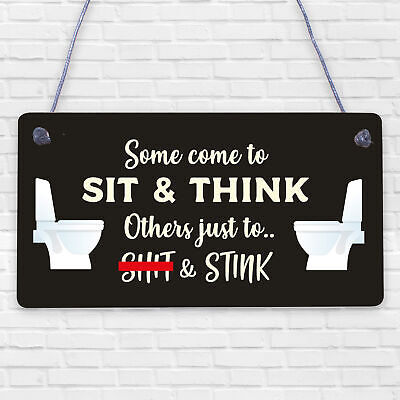 Come To Sit Funny BATHROOM Signs Chic Door Plaque for Toilet Bathroom The Loo