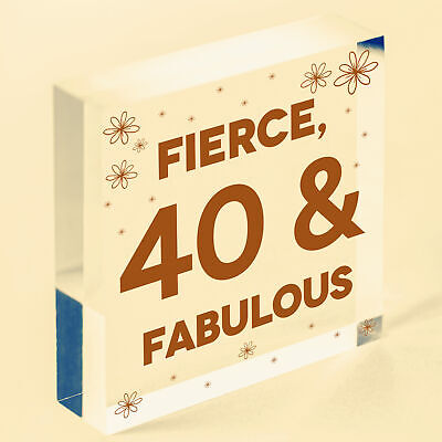 40 And Fabulous Gift 40 Birthday Decorations 40th Birthday Present For Women Men