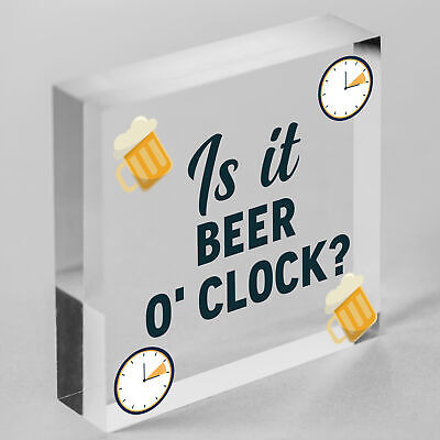 Beer Signs Beer O'Clock Hanging Garden Shed Sign Wall Pub Bar Plaque Friend Gift