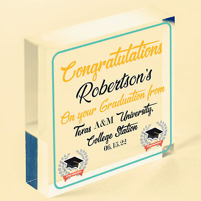 Graduation Gift For Him For Her Hanging Plaque Daughter Son Graduation Uni Gift