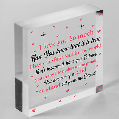 Special Mother's Day Gift For Nan Wood Heart Nan Gifts Nan Sign Grandparent Gift