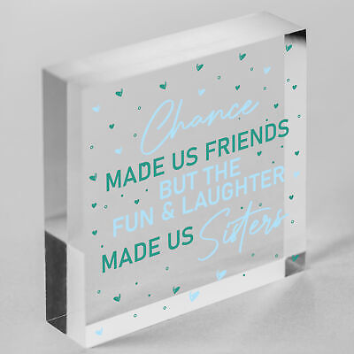 Chance Made Us Best FRIEND Sister Gifts Heart Christmas Friendship Gift Plaque