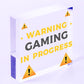 WARNING Gaming Door Sign Gamer Gifts Gamer Accessories Gamer Wall Art Decor