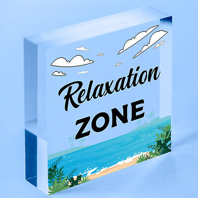 Relaxation Zone Hot Tub Man Cave Bathroom Garden Plaque Hanging Shed Sign