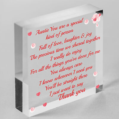 Special Sister Auntie Wood Plaque Sign Birthday Thank You Keepsake Gift Present