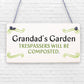 Grandad's Garden Plaque Garden Shed Summer House Sign Fathers Day Gift For Him