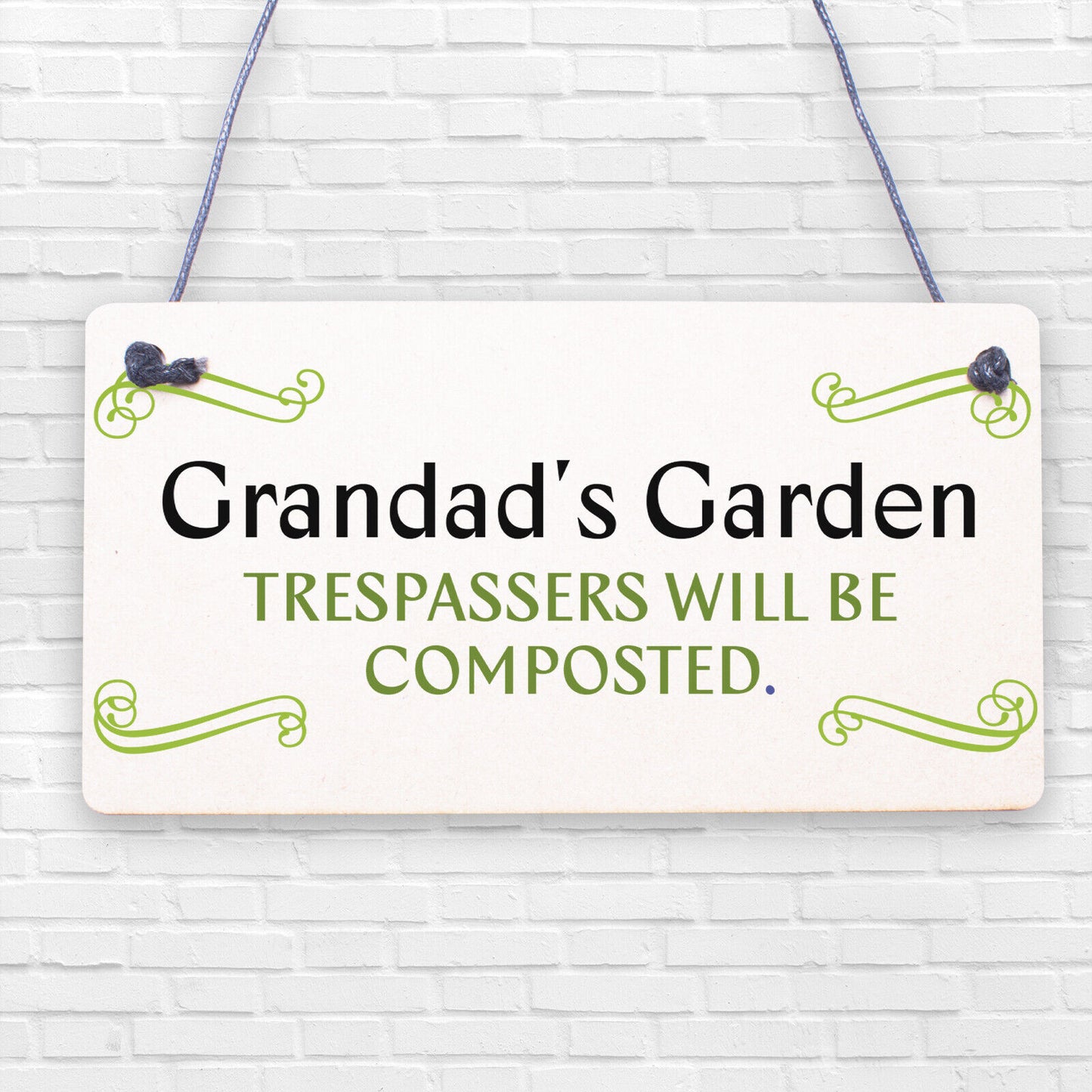 Grandad's Garden Plaque Garden Shed Summer House Sign Fathers Day Gift For Him