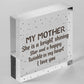 Mum Mother Memorial Wooden Heart Remembrance Plaque Keepsake Gift For Mum