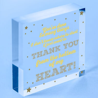 Thank You Gift For Men Women Wood Heart Friend Gift Teacher Assistant Volunteer