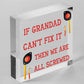 Grandad Fix It Man Cave Sign Garage Shed Wall Sign Birthday Xmas Grandad Gift