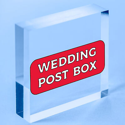 Wedding Post Box Hanging Decorative Plaque Well Wishes Table Presents Cards Sign