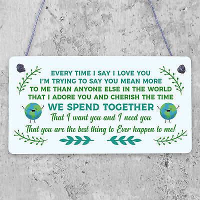 Novelty hanging Sign For Valentines Day Anniversary Gift For Boyfriend