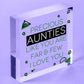 Crazy Auntie Plaque Wooden Heart Funny Auntie Gift For Birthday Xmas Thank You