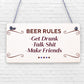 Beer Garden Rules Hanging Wall Signs Pub Garden Plaques Alcohol Friendship Gifts