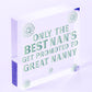 Plaque ONLY THE BEST NANNYS Get PROMOTED To GREAT NANNY Mum Baby Gift Sign Chic