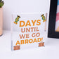 Chalkboard Holiday Countdown Abroad USA New York Turkey Spain Hanging Plaque