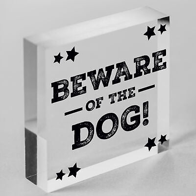 Beware Of The Dog Novelty Wooden Hanging Shabby Chic Plaque Dog Owner Sign Gift