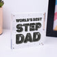 Step Dad Gifts Wooden Keyring Fathers Day Gift For Step Dad Birthday Gift