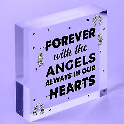 Always In Our Hearts Memorial Gift Hanging Plaque Mum Dad Nan Memorial