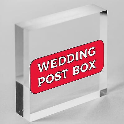 Wedding Post Box Hanging Decorative Plaque Well Wishes Table Presents Cards Sign