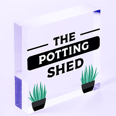 The Potting Shed Plaque Garden Greenhouse Sign Dad Grandad Mum Nan Birthday Gift