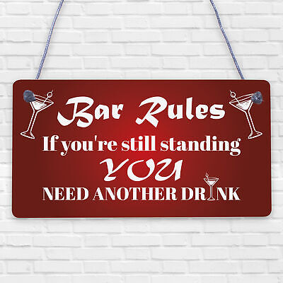 Still Standing Plaque Alcohol Beer Pub Bar Garden Man Cave Wall Sign Friend Gift