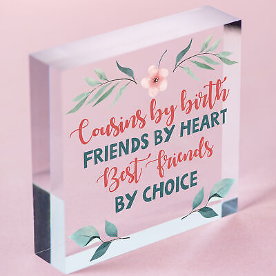 Best Friend Gifts For Cousin Birthday Christmas Card Gifts Wooden Heart Keepsake